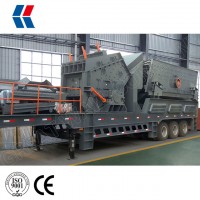 Road Construction River Stone Mobile Cone Crusher Plant Portable Crushing Line