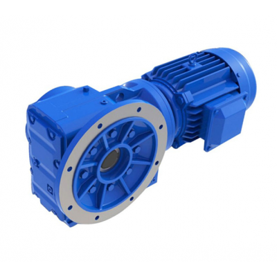 KAF157 series helical bevel gear motor with hollow shaft and flange