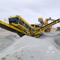 150 tph mobile sand vibrating screener machine for crushing plant